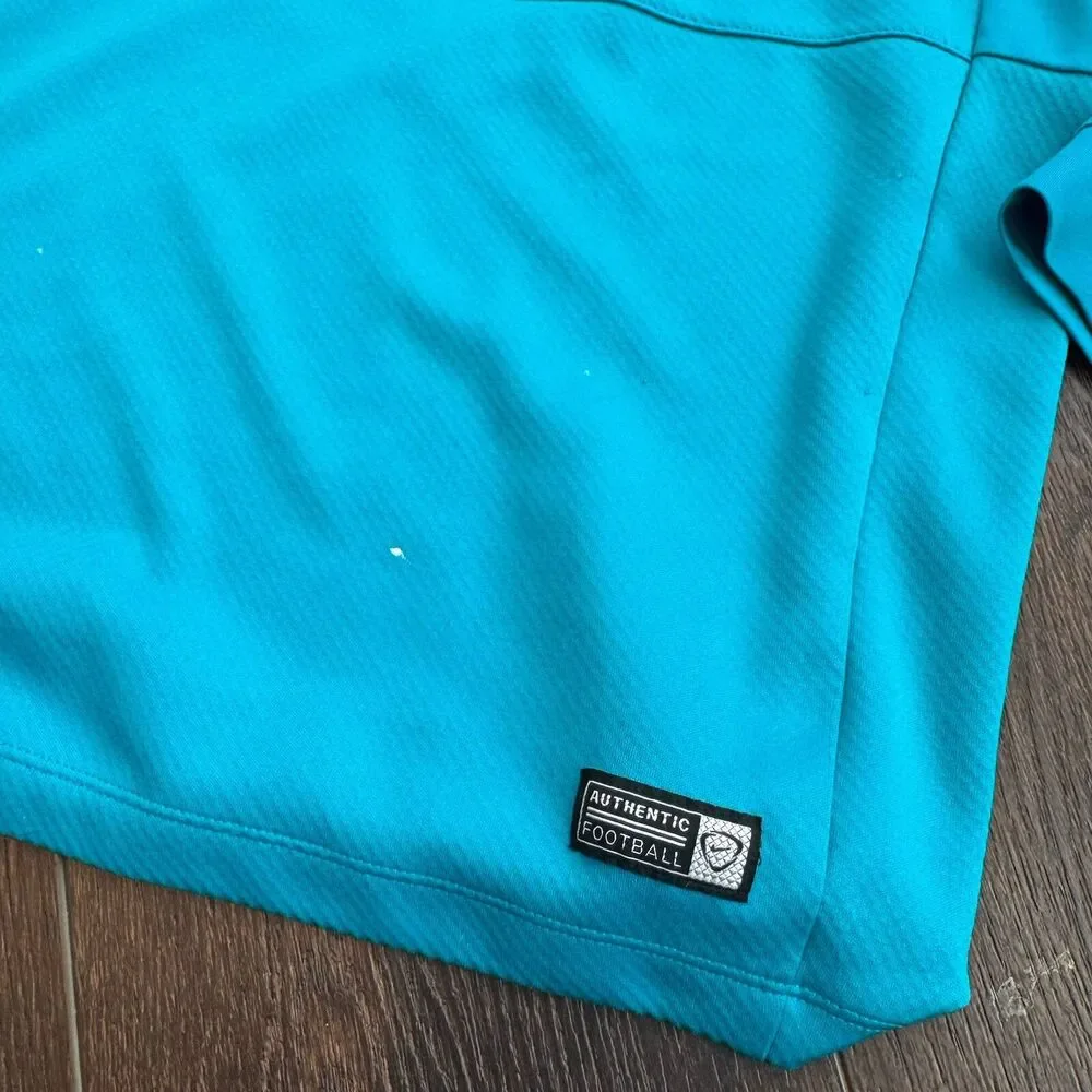 Nike Drill 1/4 Zip Pullover Mens Sz XL Soccer Top Dri-Fit Thumbholes Teal